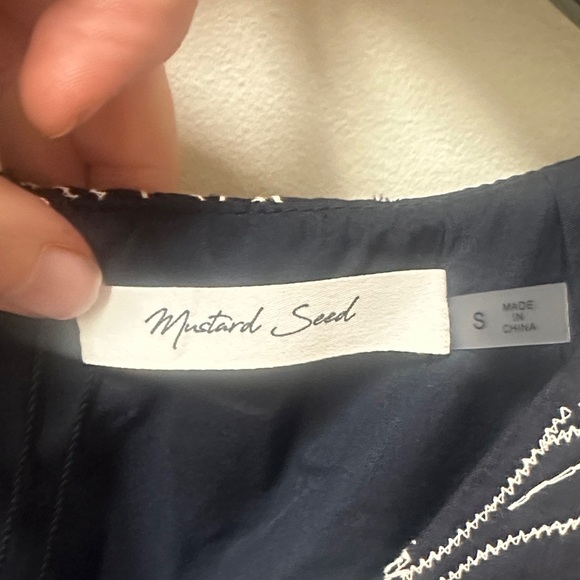 Mustard Seed Black and White Floral Mini Dress - Picture 4 of 10